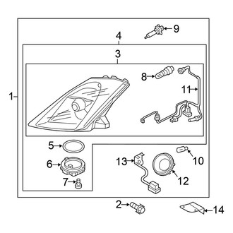 Nissan OE - Front Lamps - Headlamp Components (Convertible)