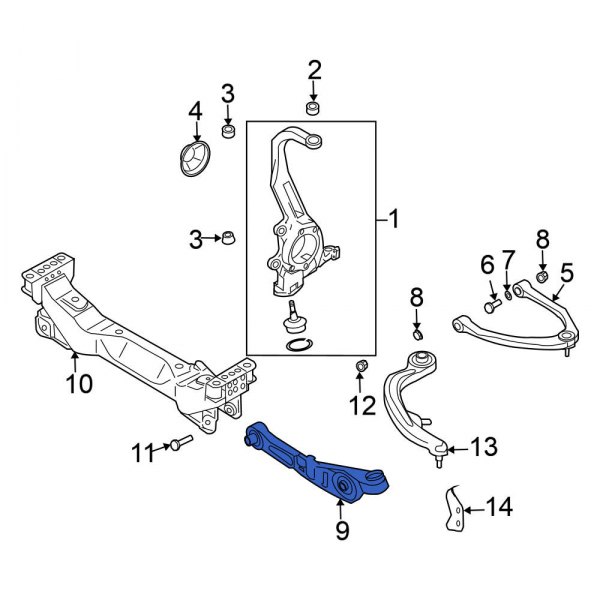 New Control Arm Front Left Lower Forward For Nissan OEM # 54501-AM602