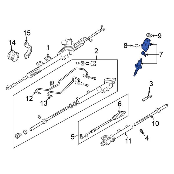 Rack And Pinion Steering Pinion Shaft