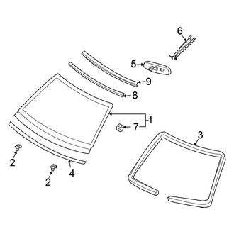 Nissan OE - Windshield - Glass (Convertible)