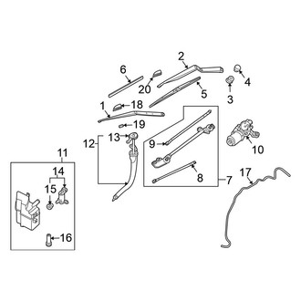 Nissan OE - Windshield - Wiper & Washer Components (Convertible)