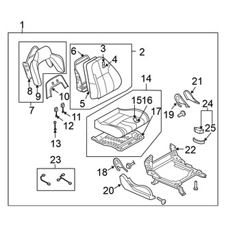 Nissan OE - Seats & Tracks - Front Seat Components (Passenger Side, With Ventilated, W/O Side Air Bag), (Convertible)