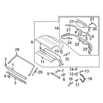 Nissan OE - Rear Convertible Top Seal