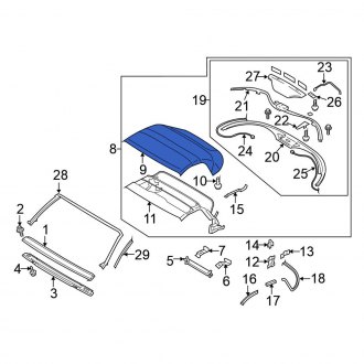 2007 Nissan 350Z Convertible Top Release Latch Trim 73975 OEM 21BBPD8 – On  Point Parts Inc