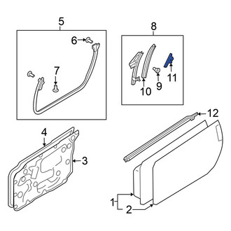 Nissan OE - Right Upper Outer Door Outer Panel Seal