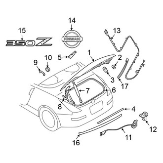 Nissan OE - Trunk Lid - Exterior Trim (Convertible)