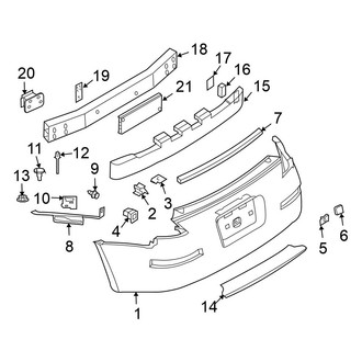 Nissan OE - Rear Bumper - Bumper & Components (Convertible)