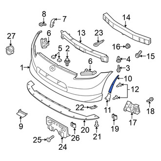 Nissan OE - Front Left Upper Bumper Protection Pad