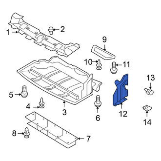 Nissan OE - Front Right Radiator Support Splash Shield