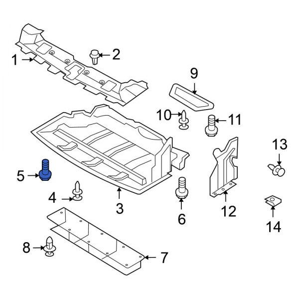 Nissan OE 0145600691 - Fender Liner Screw