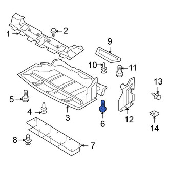 Nissan OE - Radiator Support Splash Shield Bolt