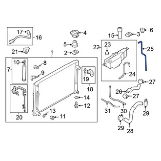Nissan OE - Engine Coolant Reservoir Hose