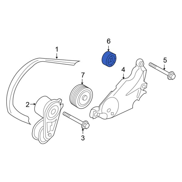 Accessory Drive Belt Idler Pulley