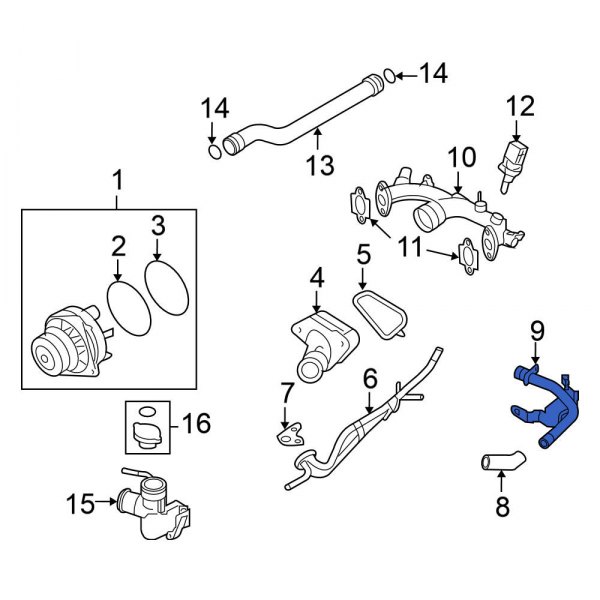 Engine Coolant Inlet Flange