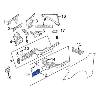 Nissan OE - Front Left Fender Closing Plate