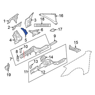 Nissan OE - Front Left Fender Apron Extension