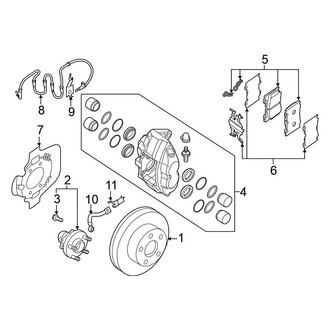 Nissan OE - Front Suspension - Brake Components (With Sport Brakes)