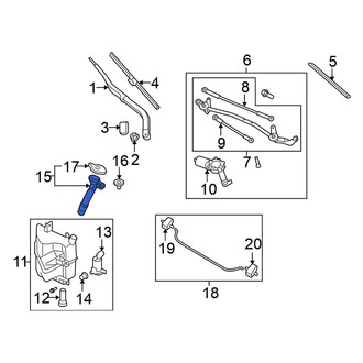 Nissan OE - Front Washer Fluid Reservoir Filler Pipe