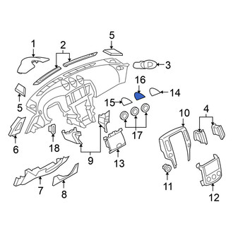 Nissan OE - Front Center Instrument Cluster Bezel