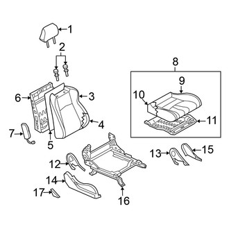 Nissan OE - Seats & Tracks - Passenger Seat Components (W/O Recaro, W/O Heated)