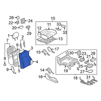 Nissan OE - Right Seat Back Cushion Cover