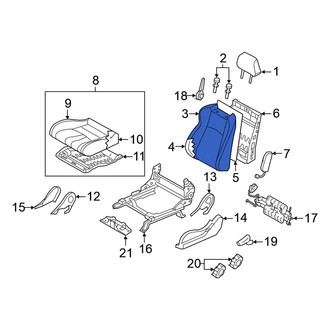 Nissan OE - Left Seat Back Cushion Cover