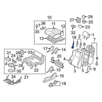 Nissan OE - Left Seat Lumbar Adjustment Knob