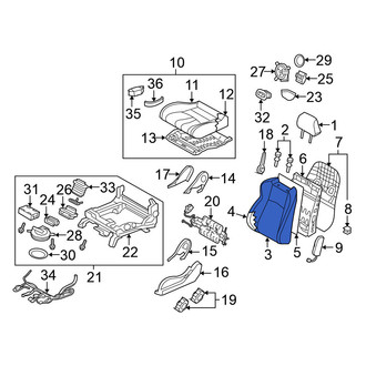 Nissan OE - Left Seat Back Cushion Cover