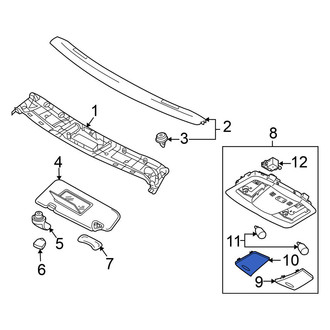 Nissan OE - Left Map Light Lens