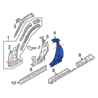 Nissan OE - Right Body B-Pillar Reinforcement
