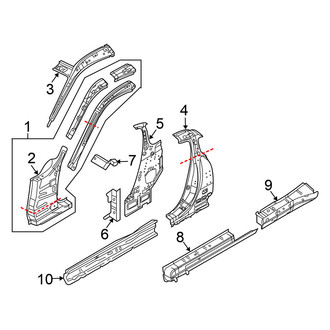 Nissan OE - Pillars, Rocker & Floor - Hinge Pillar (Coupe)