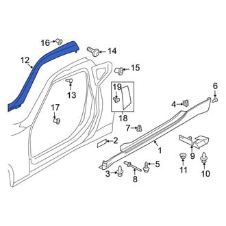 Nissan OE - Front Left Windshield Molding