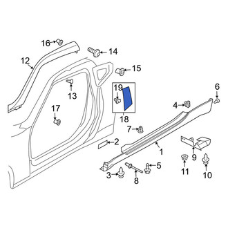 Nissan OE - Left Body B-Pillar Molding