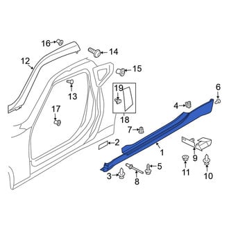 Nissan OE - Left Rocker Panel Guard