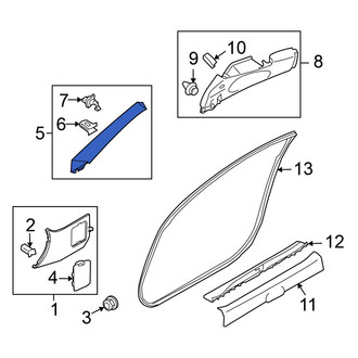 Nissan OE - Left Body A-Pillar Trim Panel