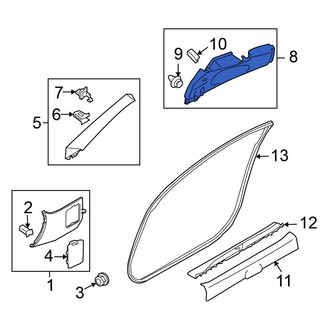 Nissan OE - Left Body C-Pillar Trim Panel