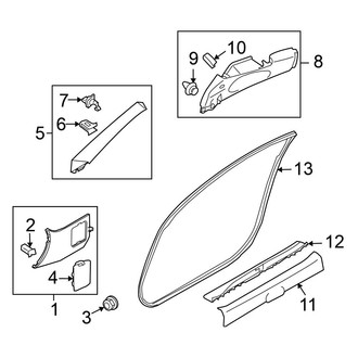 Nissan OE - Pillars, Rocker & Floor - Interior Trim (Base / Nismo / Sport / Sport Touring)