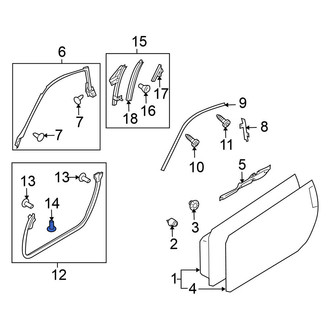 Nissan OE - Convertible Top Seal Clip