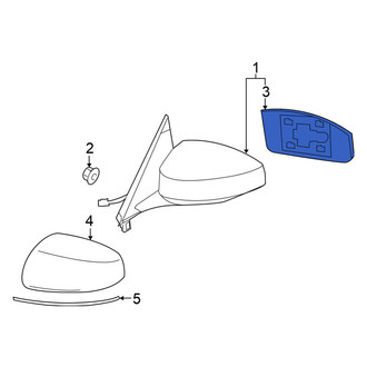 Nissan OE - Front Left Door Mirror Glass
