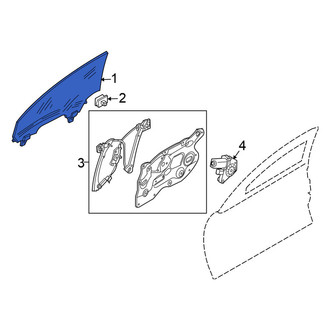 Nissan OE - Front Left Door Glass