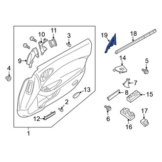 Nissan OE - Front Left Door Mirror Trim Ring