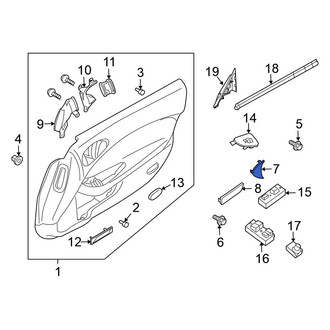 Nissan OE - Left Upper Door Interior Trim Panel Cap