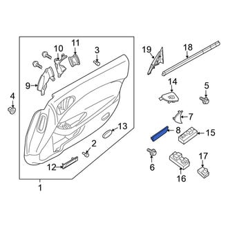 Nissan OE - Right Lower Door Interior Trim Panel Cap