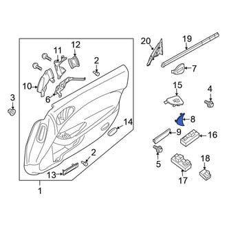 Nissan OE - Right Upper Door Interior Trim Panel Cap