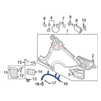 Nissan OE - Rear Left Forward Wheel Arch Molding