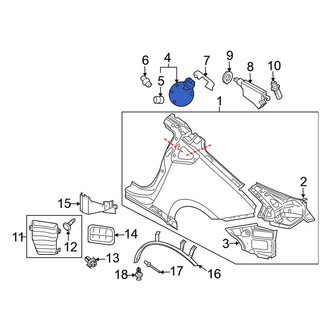 Nissan OE - Rear Fuel Filler Door