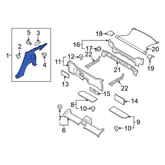 Nissan OE - Rear Left Interior Quarter Panel Trim Panel