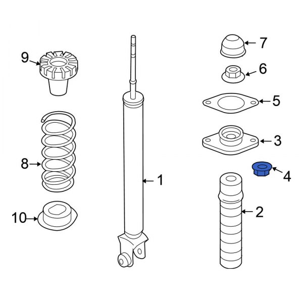 Suspension Shock Absorber Nut