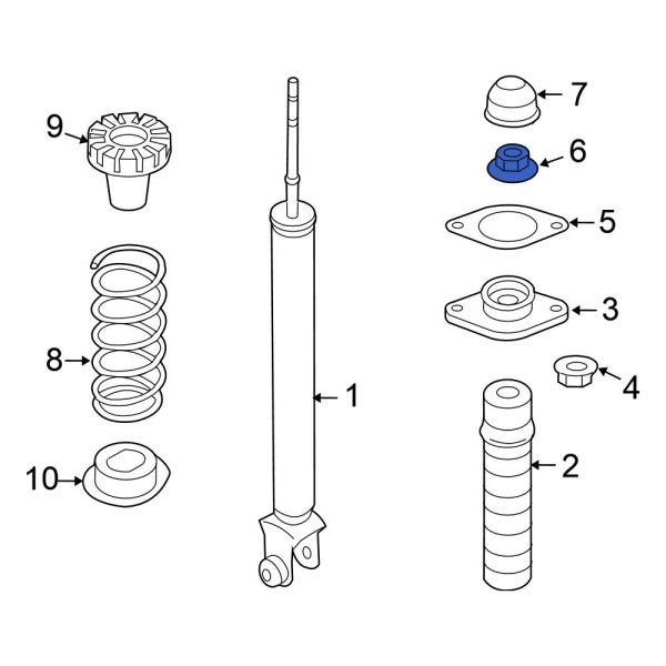 Suspension Shock Absorber Nut