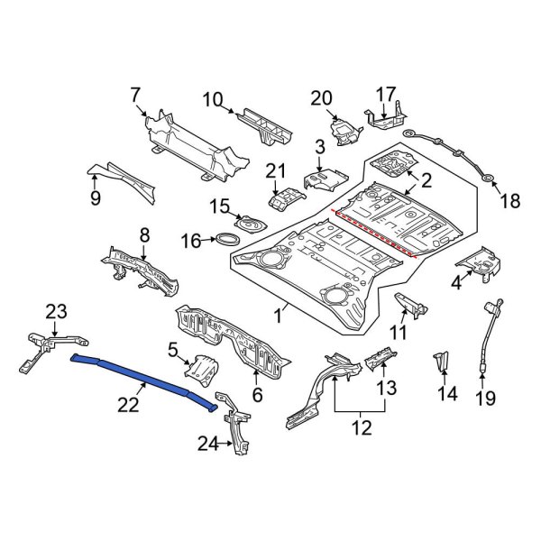 Nissan OE 544651EA1B - Front Frame Crossmember